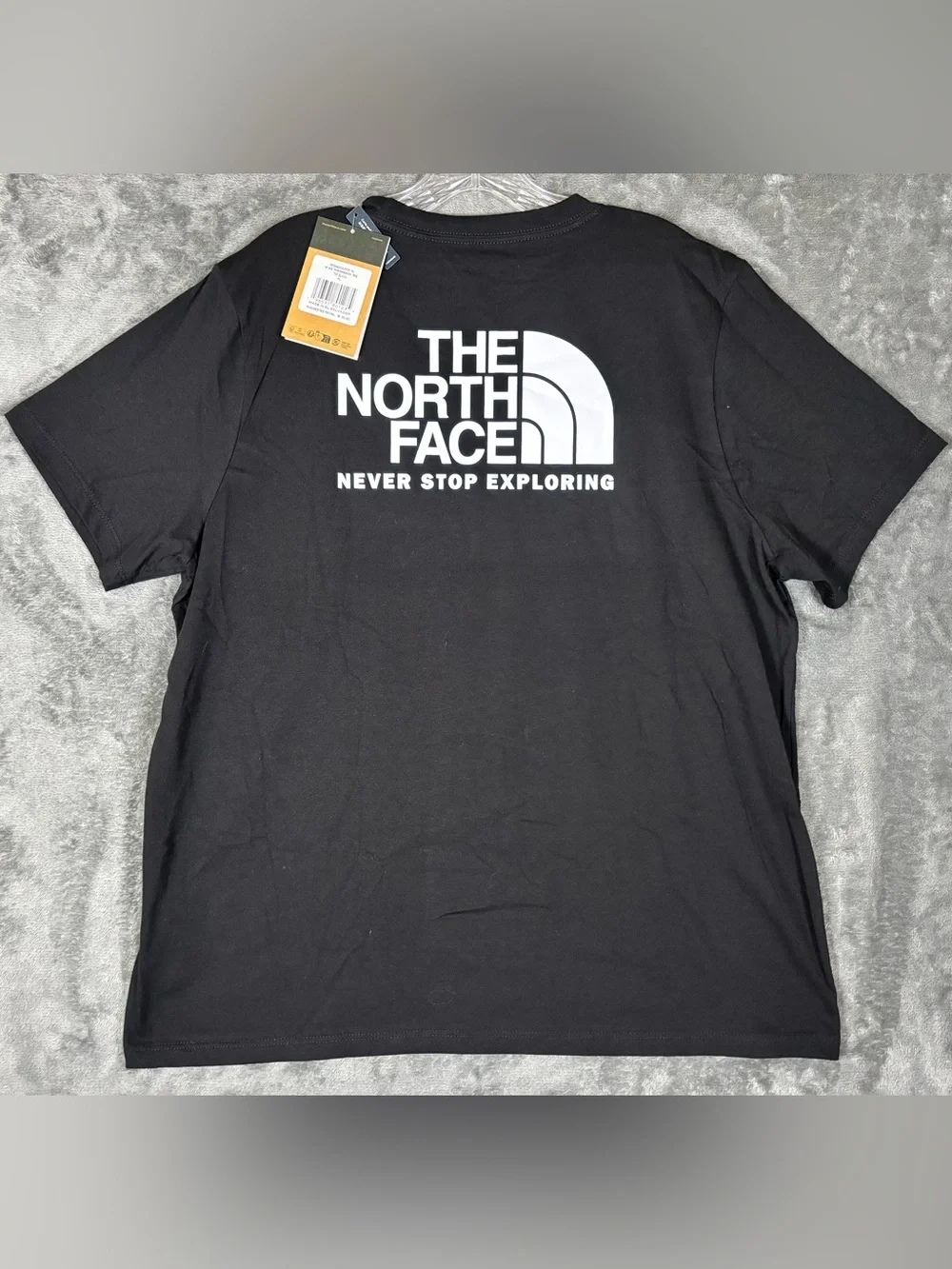 NWT The North Face Womens Throwback Short Sleeve Tee Black/White Logo Size XL - Picture 3 of 8